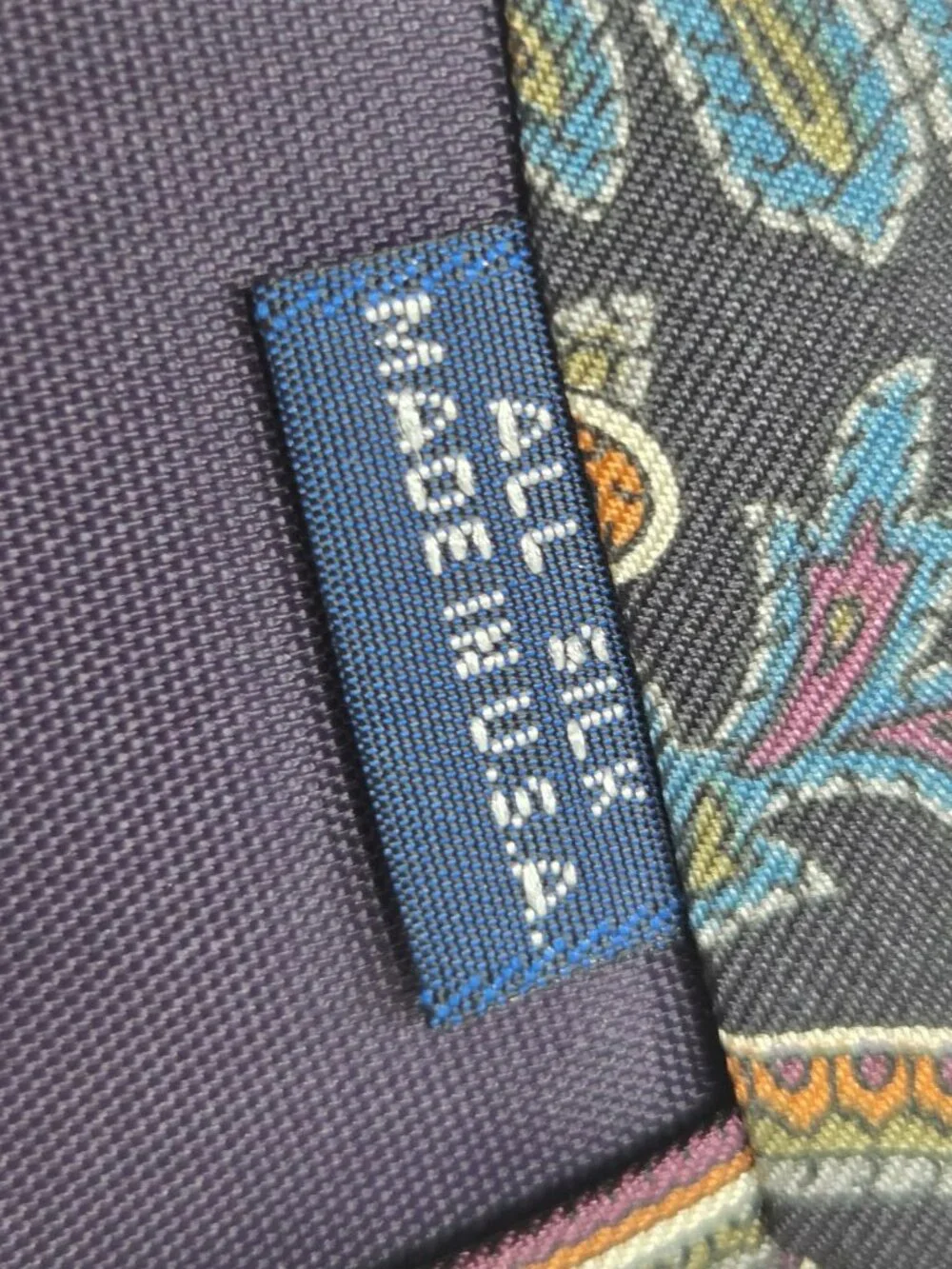 Carlo Tomasini Mens All Silk Tie 58 Inch Gray Paisley Geometric Pattern